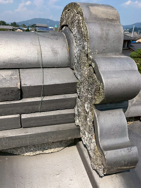 経年劣化が進行した鬼巻き